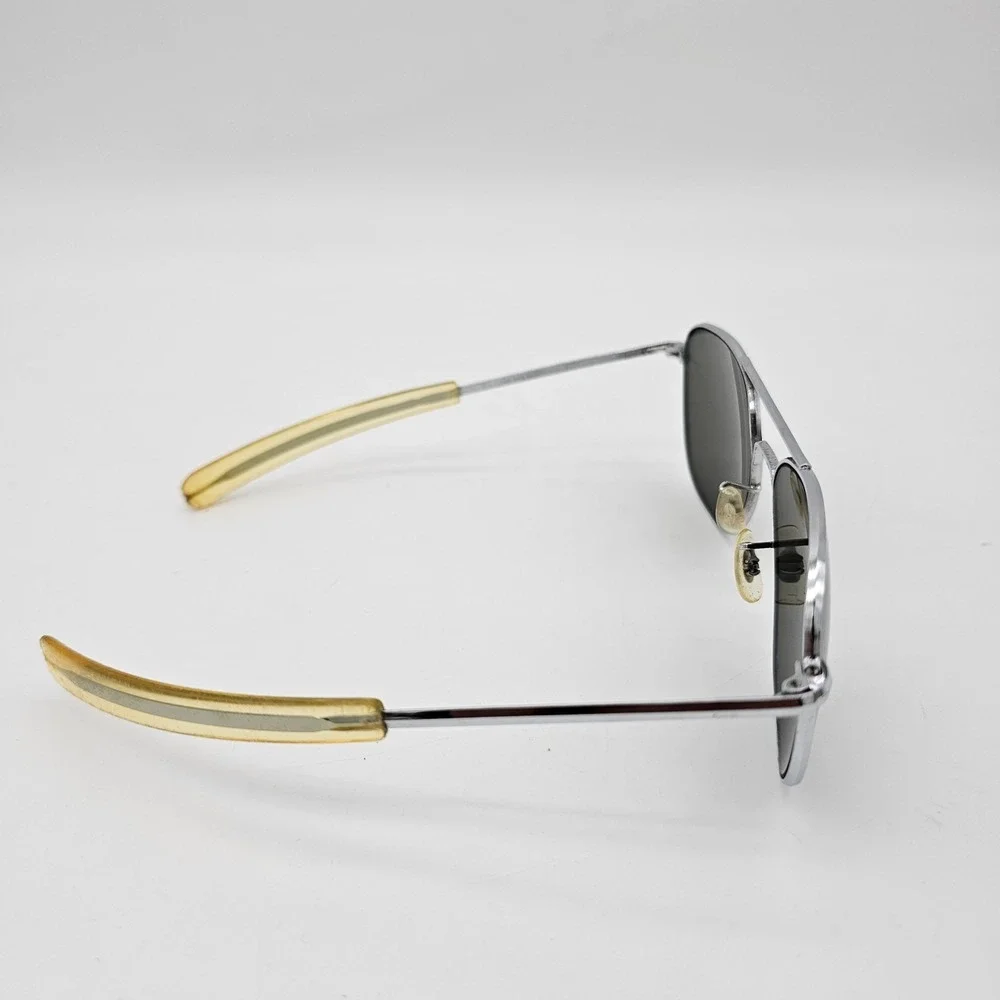 VTG Randolph Engineering Aviator Sunglasses 5 1/2 Silver Frames Original Case